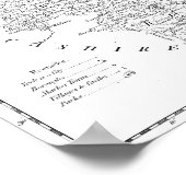 Antiek kaart van Yorkshire Poster (Hoek)