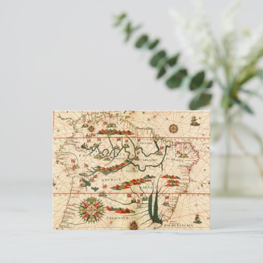 Antiek kaart van Zuid-Amerika (Staand voorkant)