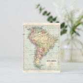 Antiek kaart van Zuid-Amerika (Staand voorkant)
