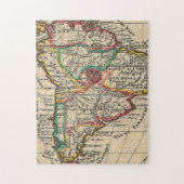 Antiek kaart van Zuid-Amerika Legpuzzel (Verticaal)