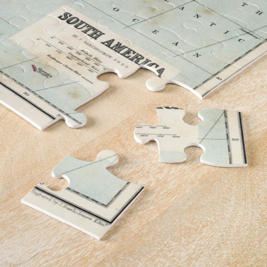 Antiek kaart van Zuid-Amerika Legpuzzel (Zijkant)