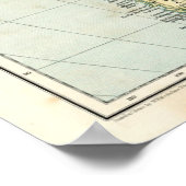 Antiek kaart van Zuid-Amerika Poster (Hoek)