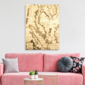 Antiek kaart van Zuidoost-Azië | 1687 Canvas Afdruk (Insitu (Woonkamer))