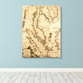 Antiek kaart van Zuidoost-Azië | 1687 Canvas Afdruk (Insitu (Houten vloer))