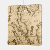 Antiek kaart van Zuidoost-Azië | 1687 Keramisch Ornament (Links)