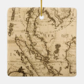 Antiek kaart van Zuidoost-Azië | 1687 Keramisch Ornament (Achterkant)