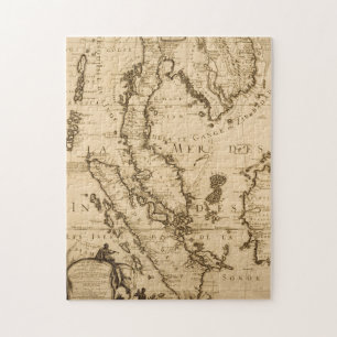 Antiek kaart van Zuidoost-Azië 1687 Legpuzzel