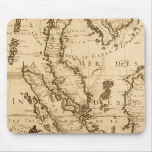 Antiek kaart van Zuidoost-Azië   1687 Muismat