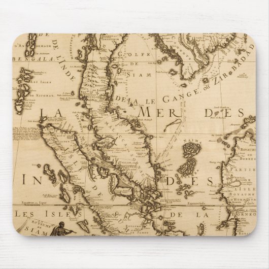 Antiek kaart van Zuidoost-Azië | 1687 Muismat (Voorkant)