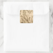 Antiek kaart van Zuidoost-Azië | 1687 Vierkante Sticker (Tas)