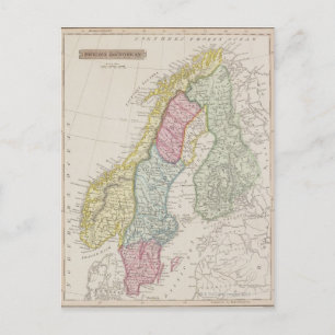Antiek kaart van Zweden