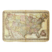Antiek Kaart Verenigde Staten Amerika  1867 Badmat (Voorkant)