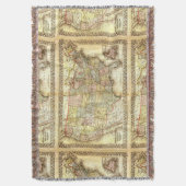 Antiek Kaart Verenigde Staten Amerika  1867 Deken (Voorkant Verticaal)