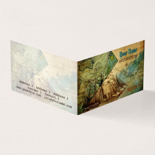 Antiek kaart  - Visitekaartje (Buitenkant)