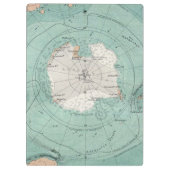 Antiek kaart voor Antarctica Klembord (Achterkant)