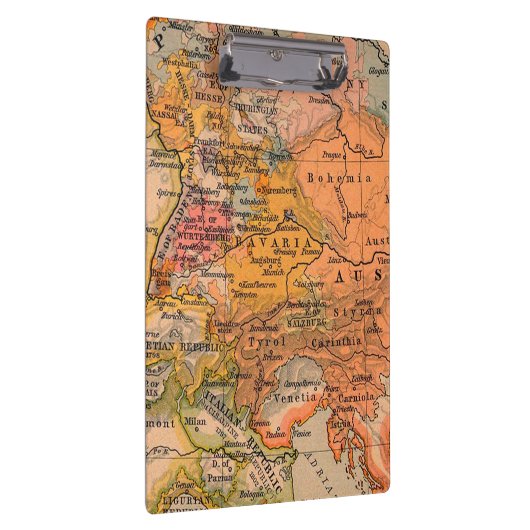 Antiek kaart voor Midden-Europa Klembord (Rechts)