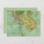 Antiek kaart voor Zuidoost-Azië (Voorkant / Achterkant)