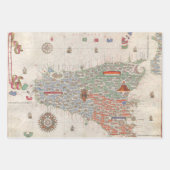  Antiek kaart Wereld Afrika Sicilië Inpakpapier Vel (Voorkant 3)