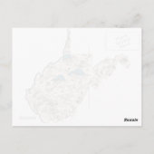 Antiek kaart West Virginia  Afbeelding (Achterkant)