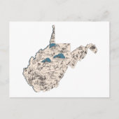 Antiek kaart West Virginia  Afbeelding (Voorkant)