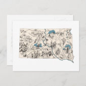 Antiek kaart Zuid-Dakota  Afbeelding (Voorkant / Achterkant)