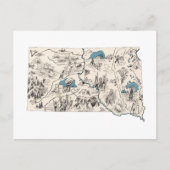 Antiek kaart Zuid-Dakota Afbeelding (Voorkant)