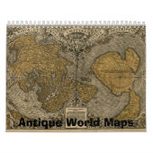 Antiek kaarten van de wereldagenda kalender (Hoes)