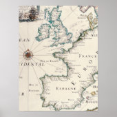 Antiek kaarten van de WorldMap of EuropeMatthaus 1 Poster (Voorkant)