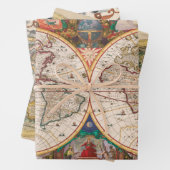 Antiek kaartpapier - zwaar ontledingspapier inpakpapier vel (In situ)