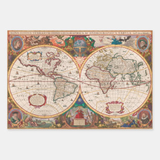 Antiek kaartpapier - zwaar ontledingspapier inpakpapier vel