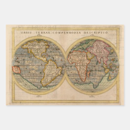 Antiek kaartpapier - zwaar ontledingspapier inpakpapier vel (Voorkant 2)