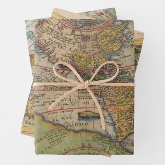 Antiek kaartpapier - zwaar ontledingspapier inpakpapier vel (In situ)