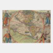 Antiek kaartpapier - zwaar ontledingspapier inpakpapier vel (Voorkant)