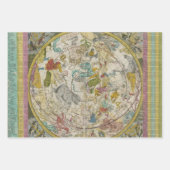 Antiek kaartpapier - zwaar ontledingspapier inpakpapier vel (Voorkant 3)