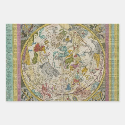 Antiek kaartpapier - zwaar ontledingspapier inpakpapier vel (Voorkant 3)