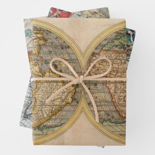 Antiek kaartpapier - zwaar ontledingspapier inpakpapier vel (In situ)