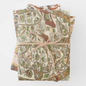 Antiek kaartpapier - zwaar ontledingspapier inpakpapier vel (In situ)