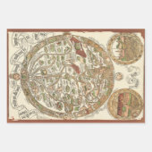 Antiek kaartpapier - zwaar ontledingspapier inpakpapier vel (Voorkant)