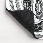 Antiek kalligrafie Masonic Symbols Letter M Muismat (Hoek)