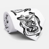 Antiek kalligrafie Masonic Symbols Letter S Stropdas (Opgerold)