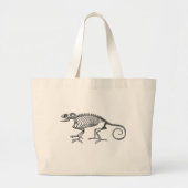 Antiek kameleon skelet op Canvas tas (Voorkant)