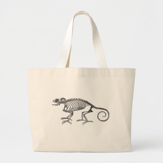 Antiek kameleon skelet op Canvas tas (Voorkant)