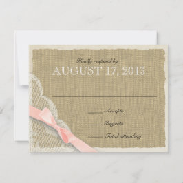 Antiek Kant Blush Bow Country Response Kaart