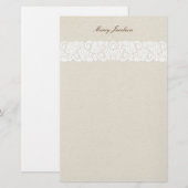 Antiek Kant & Canvas Persoonlijk briefpapier (Voorkant / Achterkant)