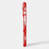 Antiek kant - diep rood en wit Case-Mate iPhone case (Achterkant / Links)