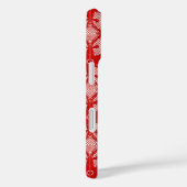 Antiek kant - diep rood en wit Case-Mate iPhone case (Achterkant / Rechts)