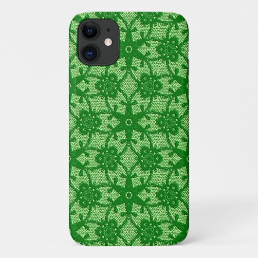 Antiek kant - emerald en kalkgroen Case-Mate iPhone case (Achterkant)