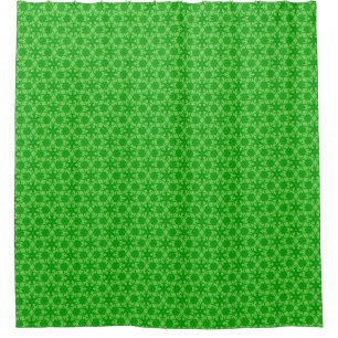Antiek kant - emerald en kalkgroen douchegordijn