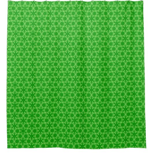 Antiek kant - emerald en kalkgroen douchegordijn (Voorkant)