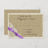 Antiek kant en lavendel land reactie Kaart (Voorkant / Achterkant)